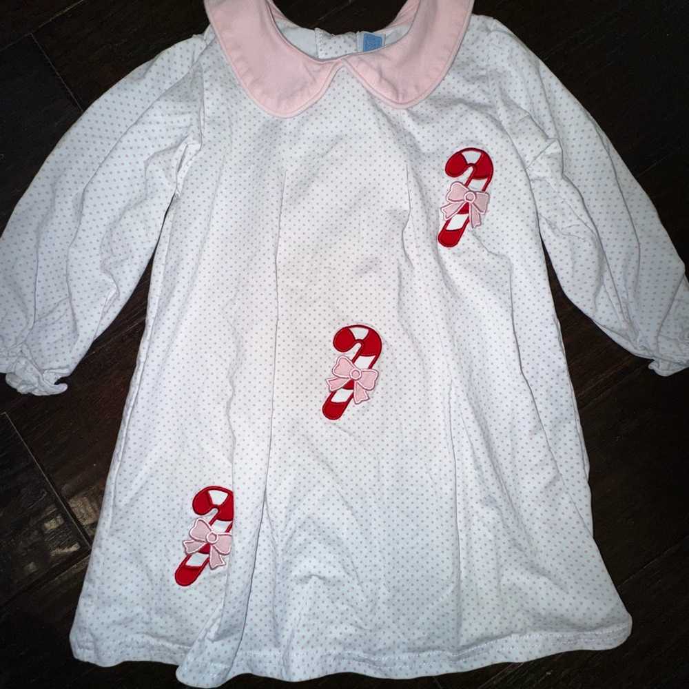 Charming Pink and White Candy Cane Nightgown